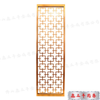 红古铜拉丝酒店不锈钢屏风