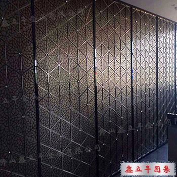 黑钛酒店镂空不锈钢屏风