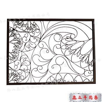 红古铜高端别墅激光不锈钢屏风