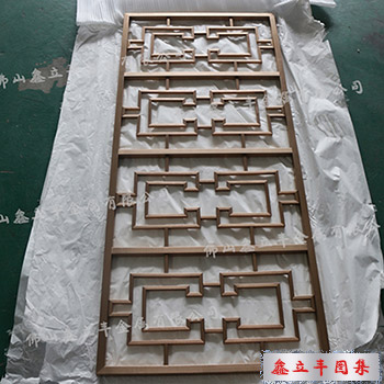 玫瑰金拉丝餐厅隔断不锈钢屏风