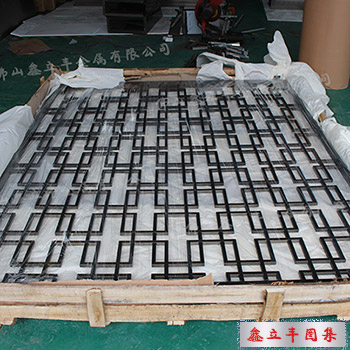 拉丝黑钛焊接不锈钢屏风