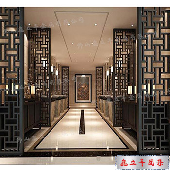 黑钛酒店大堂不锈钢屏风