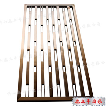 拉丝玫瑰金不锈钢屏风