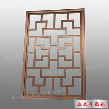玫瑰金拉丝激光切割不锈钢屏风